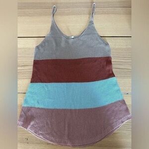 Striped Multicolor Knit Tank Top